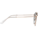 Ray Ban Γυαλιά Ηλίου Round Double Bridge Unisex RB3647N 51mm Χρυσό Μεταλλικό Σκελετό με Μπλε Ντεγκραντέ Φακό