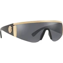 Versace Ανδρικά Γυαλιά Ηλίου με Χρυσό Κοκκάλινο Σκελετό και Μαύρο Καθρέφτη Φακό VE2197 1000/6G