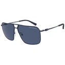 Armani Exchange Men’s Sunglasses AX2050S 609980 Grey Metal Frame Blue Lens 60/12/145