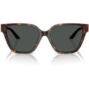 Versace Women's Sunglasses VE4471B 108/87 – Brown Tortoise Acetate Frame, Green Lenses, 56/16/140 mm