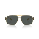 Versace VE2269-100287 Women's Sunglasses — Gold Metal Frame, Grey Lenses, Aviator (60/14/140 mm)