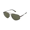 Emporio Armani Men's Sunglasses EA2156-30032A – Grey Metal Frame, Green Lenses (59/14/245 mm)