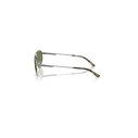 Emporio Armani Men's Sunglasses EA2156-30032A – Grey Metal Frame, Green Lenses (59/14/245 mm)