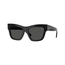 Burberry Women's Sunglasses BE4449F300187 – Black Acetate Frame, Grey Lenses, 53/19/140 mm