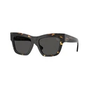 Burberry Women's Sunglasses BE4449F410687 – Black Acetate Frame, Grey Lens (53/19/140 mm)