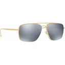 Versace Ανδρικά Γυαλιά Ηλίου VE2174-1002/Z3 - Χρυσός Σκελετός, Ασημί Καθρέφτης