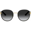 Dolce & Gabbana Women's Sunglasses DG2227J 02/8G - Black Frame, Gradient Grey Lenses