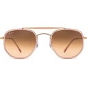 Ray Ban The Marshal II Unisex Γυαλιά Ηλίου με Ροζ Χρυσό Μεταλλικό Σκελετό και Καφέ Φακό RB3648M 9069/A5