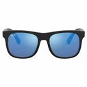 Ray Ban Παιδικά Γυαλιά Ηλίου Άθραυστα Τετράγωνα με Μπλε Καθρέφτη Φακό, 7-11 ετών - RJ9069S-702855-48