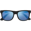 Ray Ban Παιδικά Γυαλιά Ηλίου Άθραυστα Τετράγωνα με Μπλε Καθρέφτη Φακό, 7-11 ετών - RJ9069S-702855-48