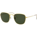 Ray Ban Frank Unisex Γυαλιά Ηλίου RB3857 919631 — Χρυσός Μεταλλικός Σκελετός, Πράσινος φακός G15, Μέγεθος 51/20/145