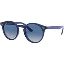 Ray Ban Άθραυστα Στρογγυλά Παιδικά Γυαλιά Ηλίου Μπλε RJ9064S (44/19/130)