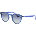 Ray Ban Άθραυστα Στρογγυλά Παιδικά Γυαλιά Ηλίου Μπλε RJ9064S (44/19/130)