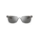 Ray Ban Wayfarer Junior Shatterproof Square Kids Sunglasses with Mirror Transparent Lens - RJ9052S 70636G (48/16/130)