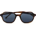 Ray Ban John Unisex Sunglasses RB2194 954/62 Brown Tortoise Acetate Frame with Blue Lenses