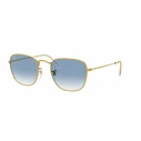 Ray Ban Frank Unisex Sunglasses Gold Metal Frame Blue Gradient Lens RB3857 91963F (51/19/145)