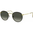 Ray Ban Round Metal Unisex Γυαλιά Ηλίου με Μαύρο Μεταλλικό Σκελετό και Μαύρο Ντεγκραντέ Φακό RB3447 9196/71