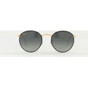 Ray Ban Round Metal Unisex Γυαλιά Ηλίου με Μαύρο Μεταλλικό Σκελετό και Μαύρο Ντεγκραντέ Φακό RB3447 9196/71