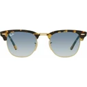 Ray Ban Clubmaster Unisex Γυαλιά Ηλίου RB3016 13353F 51 — Καφέ Ταρταρούγα Σκελετός, Γαλάζιος Ντεγκραντέ Φακός