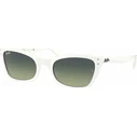 Ray Ban Lady Burbank Γυναικεία Γυαλιά Ηλίου RB2299 975/BH - Λευκό κοκκάλινο σκελετό, Πράσινοι ντεγκραντέ φακοί, Cat Eye (52/21/145)