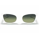 Ray Ban Lady Burbank Γυναικεία Γυαλιά Ηλίου RB2299 975/BH - Λευκό κοκκάλινο σκελετό, Πράσινοι ντεγκραντέ φακοί, Cat Eye (52/21/145)