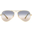 Ray Ban Aviator Metal II Unisex Sunglasses RB3689 001/GD 62mm - Gold Metal Frame, Blue Gradient Lenses