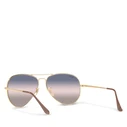 Ray Ban Aviator Metal II Unisex Sunglasses Gold Metal Frame with Blue Gradient Lenses RB3689 001/GE, 58mm