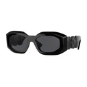 Versace Men's Sunglasses VE4425U-536087 Black Acetate Frame Grey Lens 54/18/145 mm