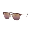 Ray Ban New Clubmaster Unisex Sunglasses RB4416 6654G9 – Burgundy frame, Red/Pink Polarized lenses, Size 53/20/145