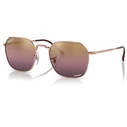 Ray Ban Jim Unisex Γυαλιά Ηλίου με Ροζ Χρυσό Μεταλλικό Σκελετό και Κόκκινο Polarized Καθρέφτη Φακό RB3694 9202/G9