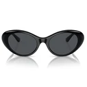 Versace Γυναικεία Γυαλιά Ηλίου VE4455U GB1/87 - Μαύρο Κοκκάλινο Σκελετό, Γκρι Φακός (53/19/140)