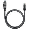 Techly Icoc U3a-rj45-010 USB 3.0 (USB-A Male to RJ45 Male) Cable 1 m - Cat6 Gigabit, Silver/Black