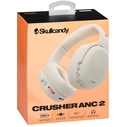 Skullcandy Crusher ANC 2 Bone — Wireless Over‑Ear Headphones, ANC 2.0, Bluetooth 5.2