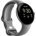 Google Pixel Watch γυαλιστερό ασημί ανοξείδωτο 41mm με Charcoal Active band