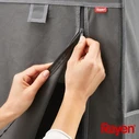 Rayen Υφασμάτινη Ντουλάπα με Φερμουάρ και Ράφια σε Γκρι 105x45x161 cm