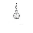 Ti Sento Charm Amulet 8165ZI - Pearl Onix & Crystal Charm (1 CM)