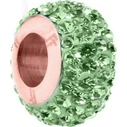 Folli Follie Charm with Stones, Gold-Plated Sterling Silver - Green (3POTO23RE)