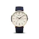 Bering Time Ανδρικό Ρολόι 40mm Μπαταρίας με Μπλε Υφασμάτινο Λουράκι 14240-864B