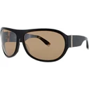 Bugatti Men's Sunglasses 43B-BK - Black Acetate Frame with Gradient Brown Lenses
