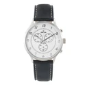 Kronos Men's 40mm Quartz Watch with Black Leather Strap 783.35.19