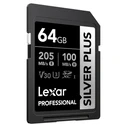 Lexar Professional Silver Plus SDXC 64GB UHS-I U3 V30 205MB/s (LSDSIPL064G-BNNNG)