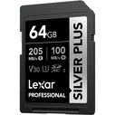 Lexar Professional Silver Plus SDXC 64GB UHS-I U3 V30 205MB/s (LSDSIPL064G-BNNNG)