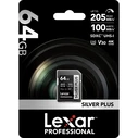Lexar Professional Silver Plus SDXC 64GB UHS-I U3 V30 205MB/s (LSDSIPL064G-BNNNG)