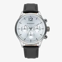 Radiant Ανδρικό Ρολόι RA641703 43mm Γκρι Καντράν Μαύρο Δερμάτινο Λουρί