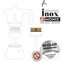 BRA Ιταλικη καφετιερα INOX BLACK 9T Μαύρο 470 ml