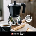 BRA Ιταλικη καφετιερα INOX BLACK 9T Μαύρο 470 ml