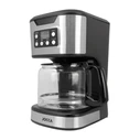 JOCCA Drip Coffee Machine with Timer 1.5L Glass Jug Silver Black