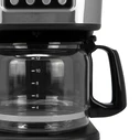 JOCCA Drip Coffee Machine with Timer 1.5L Glass Jug Silver Black