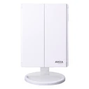 JOCCA Foldable Makeup Mirror with LED Light and 1X 2X 3X Magnification White