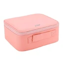 JOCCA Makeup Briefcase with Rechargeable LED Mirror Pink